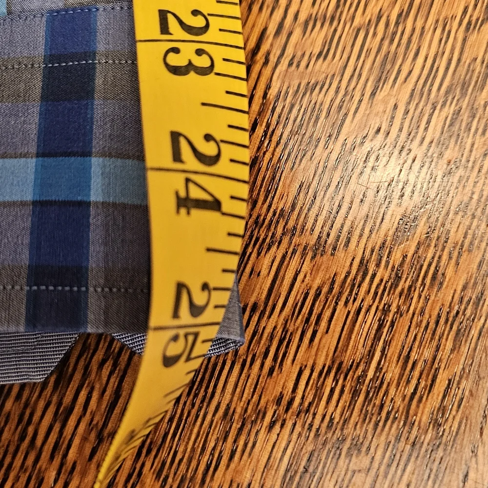 Banana Republic Slim Fit Blue Plaid Button Down Shirt